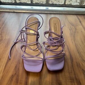 X2 Lavender Strappy Heels for Women